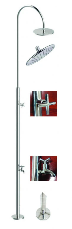 Basis RVS Zwembaddouche